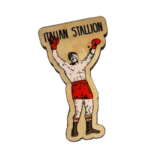 Rocky Balboa Wooden Magnet