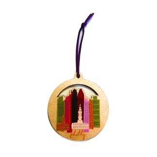 Philadelphia Colorful Skyline Ornament