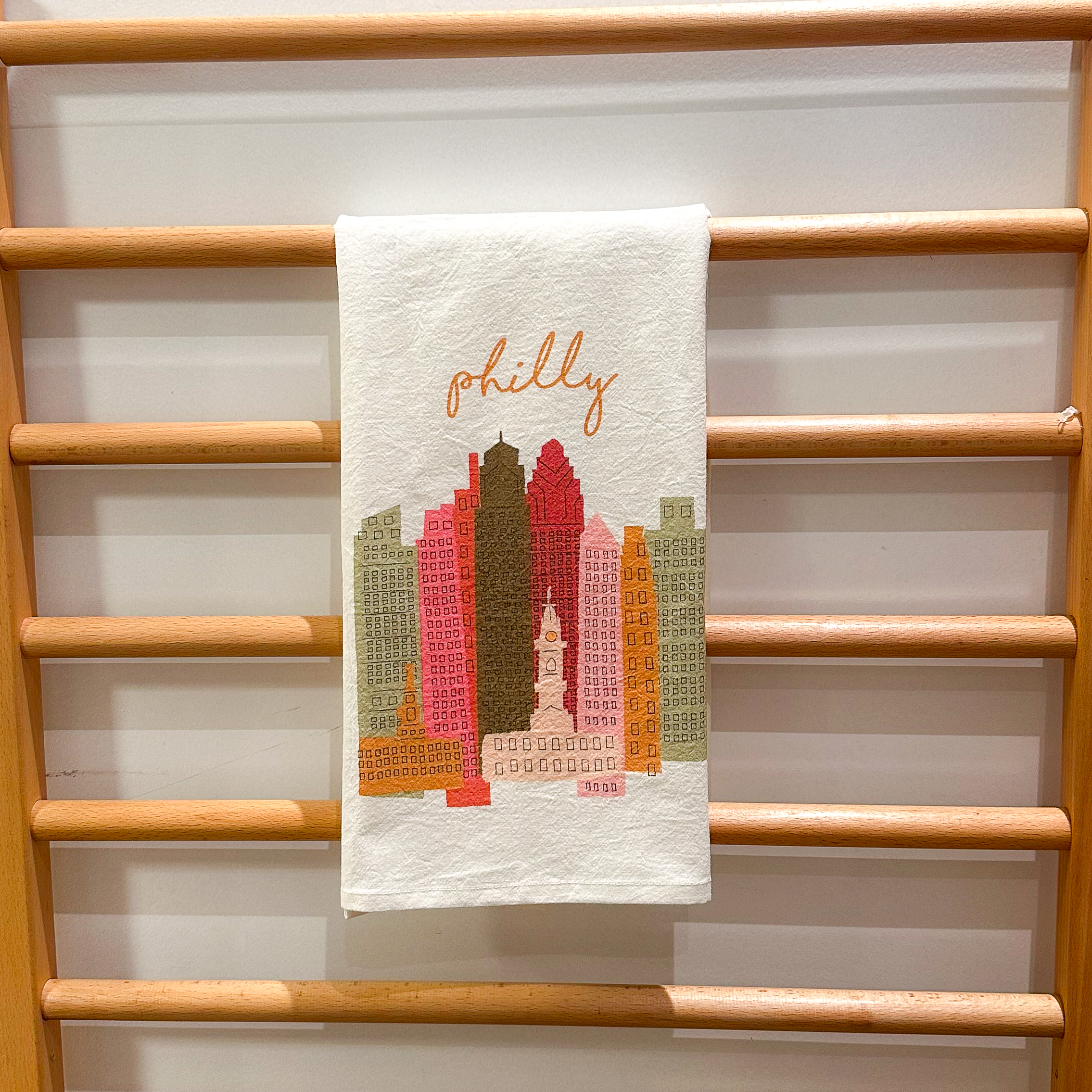 Colorful Skyline Tea Towel - Image 2