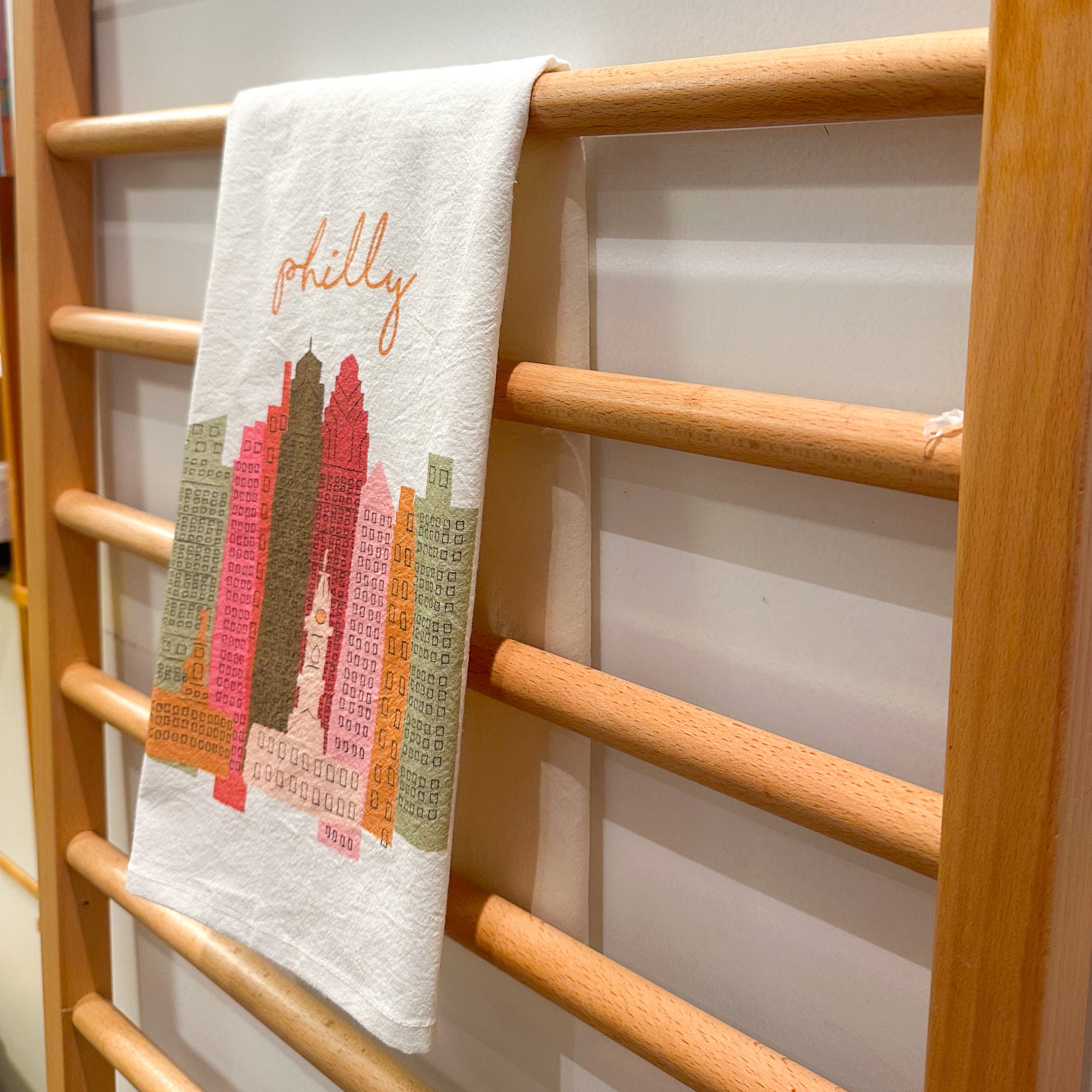 Colorful Skyline Tea Towel